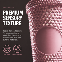 Tasses en plastique réutilisables 11OZ Durian Mug, irisées mates, à double paroi, colorées, avec revêtement UV et couvercle, prêtes à être expédiées