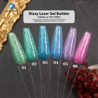 Gel d'égalisation noir à haute brillance Gel d'extension pour ongles argenté au Laser étourdi Gel d'extension pour ongles sans Hema