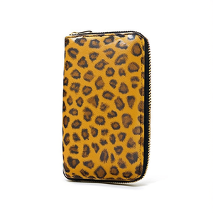 Tarjetero con estampado de leopardo, billetera compacta con cierre de cremallera de cuero Pu de 7 pulgadas para tarjetas de crédito - Product Image 1
