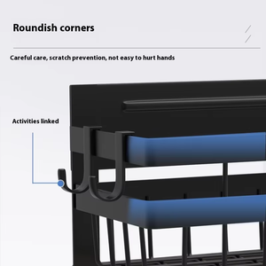 Étagère de rangement murale pour cuisine, porte-épices avec porte-serviettes en papier, porte-épices magnétique pour réfrigérateur - Product Image 6