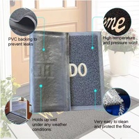 Tapis de sol antidérapant en PVC personnalisé, enroulable, type spaghetti, 11 mm 12 mm, avec support rigide, lavable, pour extérieur, entrée, design Art Déco