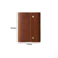Fundas Protectoras para Cuadernos de Piel de Vaca Natural RR, A5, para Cuadernos Encuadernados, Fundas Protectoras, Cuaderno de Cuero Genuino Vintage