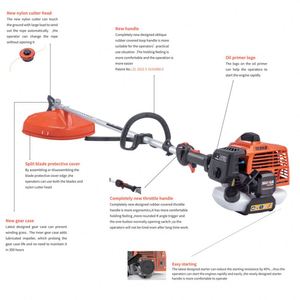 <span class=keywords><strong>Desbrozadora</strong></span> Industrial de Gasolina 52CC BC52, Cortadora de Césped de 2 Tiempos Estable y Potente - Product Image 5
