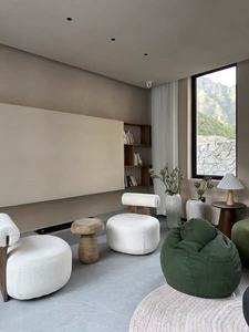 Modern One-Seater <b>Bean</b> <b>Bag</b> Tatami Fabric Upholstered for Bedroom Balcony <b>Garden</b> Lazy Days-Versatile Design - Product Image 3