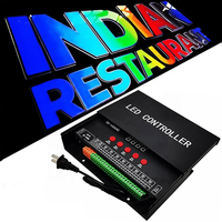 Controlador de Tira de Luces LED RGB Pixel, Programable, Direccionable, Publicitario, con Tarjeta SD, Atenuador, Barra de Luces LED, Módulo LED, Controlador DMX