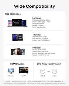 สาย Anker Nano USB C แบบถักไนลอน รองรับ 4K 60Hz ความเร็วสูงพิเศษ พร้อมระบบป้องกันขั้นสูง สำหรับ MacBook, HD TV รุ่น A87E0 USB-C to Ca - Product Image 6