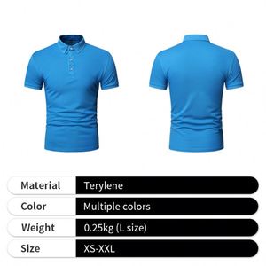 Polo promotionnel en polyester unisexe avec logo personnalisé, t-shirt publicitaire pour entreprise - Product Image 3
