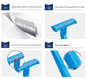 Высококачественная одноразовая бритва оптом, медицинская бритва с одним лезвием без смазочной ленты, Лидер продаж - Product Image 2