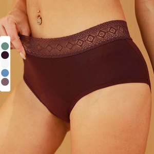 Venta al por mayor <span class=keywords><strong>de</strong></span> algodón orgánico encaje Calzon Menstrual mujeres ropa interior período bragas <span class=keywords><strong>Culotte</strong></span> Menstruelle Lavable Menstruación - Product Image 4