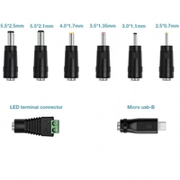 Vente en gros ensemble 8 pièces/ensemble Multi DC Port mâle à DC 5.5*2.1mm femelle pointe de Conversion charge rapide prise pour ordinateur portable adaptateur secteur
