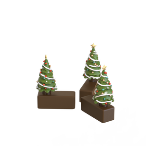 Accessori da giardino dipinti a mano personalizzati <span class=keywords><strong>per</strong></span> le vacanze in Polyresin Mini inverno albero di natale pianta da fiore - Product Image 2