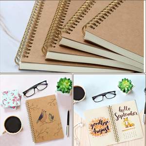 <span class=keywords><strong>Quaderno</strong></span> a Spirale <span class=keywords><strong>A5</strong></span> per Studenti con Copertina in Carta Kraft, Pagine Bianche, Personalizzabile con Logo, Vendita all'Ingrosso - Product Image 6