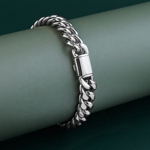 Pulsera de Cadena Cubana Moderna para Hombre, Pulsera de Acero Inoxidable para Hombre y Mujer, Joyería, Cadena de Acero Inoxidable, Fabricación de Joyas - Product Image 2