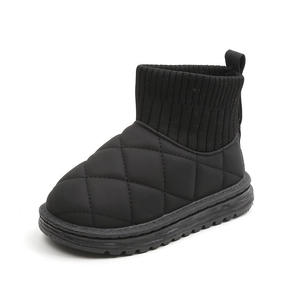 Bottes d'hiver pour enfants 2025, bottes courtes en coton pour garçons et filles, doublure en <span class=keywords><strong>polaire</strong></span>, mocassins épais, style <span class=keywords><strong>chaussette</strong></span> pour grands enfants - Product Image 2
