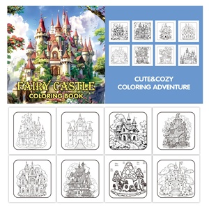 Nuovo Libro da Colorare <span class=keywords><strong>per</strong></span> <span class=keywords><strong>Adulti</strong></span> Castello nel Parco, 24 Illustrazioni Creative Graffiti ad Acquerello su Carta, Prodotto in Cina, Castello delle Fiabe - Product Image 4