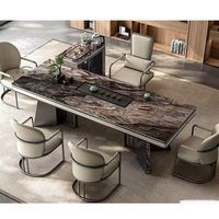 Juego de Mesa de Té de Estilo Chino de Lujo, de Madera, Altura Ajustable, Fácil de Montar, Moderno y Minimalista, con Sillas para el Hogar, la Oficina o el Té Kung Fu