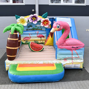 บ้านลมเป่าลมธีมชายหาดต้นปาล์ม ปราสาทลมเป่าลม บ้านเด้งดึ๋งเป่าลม บ้านเด้งดึ๋งแบบมีสไลเดอร์ บ้านลมเป่าลมแบบคอมโบ - Product Image 3