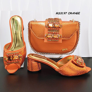 Set di scarpe da donna e borse da donna in oro di moda nigeriana di moda 2026 da <span class=keywords><strong>sandali</strong></span> di tacchino con borsa - Product Image 4