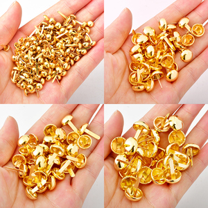 Gran oferta, nuevo remache de Metal, forma de cúpula, pies, pies, pequeño bolso de Metal redondo, pies, remaches, tachuelas para prendas de cuero - Product Image 3