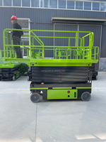 Plateforme élévatrice à ciseaux électrique à levée complète 6m-14m, en acier, capacité 500kg, 2400x1170mm, 4-6m/min