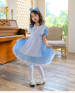 Alice 2025 Costume de performance pour enfants <span class=keywords><strong>Maid</strong></span> Halloween Costume Blue Princess Lolita Dress Wholesale - Product Image 5