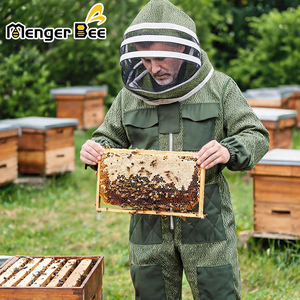 Beekeeping Full <b>Suit</b> with Detachable Fencing Veil Hood Zipper Closure Breathable Mesh <b>Bee</b> <b>Suit</b> - Product Image 1