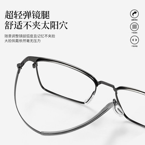 Monture de lunettes carrée en alliage rétro 6373, style professionnel pour hommes, montures optiques pour myopie, lentille PC de largeur moyenne - Product Image 3