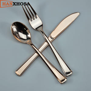 ชุดช้อนส้อมมีดพลาสติกแบบใช้แล้วทิ้ง ดีไซน์เรียบง่าย เป็นมิตรกับสิ่งแวดล้อม - Product Image 1