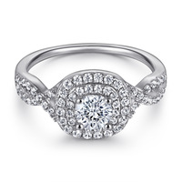Bijoux fantaisie femmes S925 bijoux de mariage en argent Sterling 18K or Micro-diamant bague trois pièces 925 bague bijoux de mariée