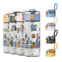 Bouteille d'eau personnalisée avec logo, 500 ml, sans BPA, en Tritan, anti-fuite, pour la randonnée et les voyages, avec infuseur à thé, bouteilles à boire directement, pour adultes