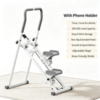 Máquina de Escalada Vertical Plegable ATHSPO, Capacidad de Peso de 300 Libras, Simulador de Escaleras Silencioso con Contador LCD