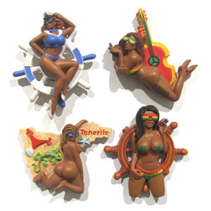 Imán de Refrigerador con Diseño de Chica en Bikini Sexy en 3D, Pin Up, Resina, Adhesivo para Refrigerador, Recuerdo, Regalo Promocional para Destinos Turísticos - Product Image 1