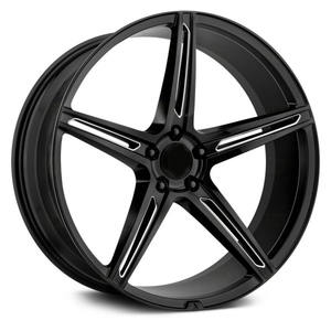 Rines Forjados Negros Brillantes 5x114.3 5x120 19 20x8.<span class=keywords><strong>5</strong></span> 22 Pulgadas Aleación 6061-t6 para Camaro Alpha <span class=keywords><strong>5</strong></span> Amarok Malibu Jeep - Product Image 1