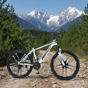 Vélo de montagne 26 pouces, cadre en acier à haute teneur en carbone, frein à disque double, absorption des chocs, 21 vitesses, fourche à suspension <span class=keywords><strong>Wolf</strong></span> Warrior 001 - Product Image 1