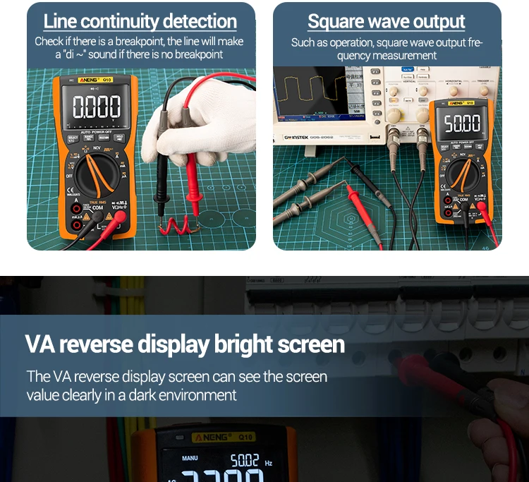 ANENG Q10 Pro Digital Multimeter 9999 Professional Tester Multimetro True RMS Analog DIY Transistor NCV Testers Lcr Meter