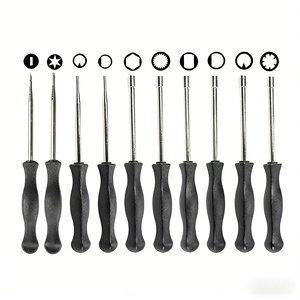 Kit de 10 Destornilladores para Ajuste de Carburador con Agujas de Limpieza y Cepillos para Motores Pequeños Walbro y Zama de 2 Tiempos - Product Image 4