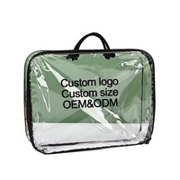 Sac rétractable robuste en PVC/EVA transparent avec fermeture éclair, recyclable, pour impression sérigraphique, pour literie, oreillers, couettes, parapluies, ustensiles de cuisine