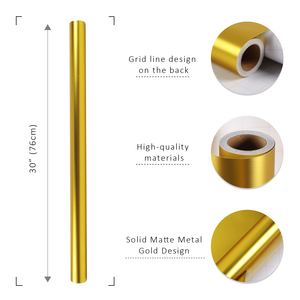 Moisture-proof Coated <b>Paper</b> Gold Matte Texture Vintage Wrapping <b>Paper</b> Set DIY Handicraft Gift Packing Combination - Product Image 1