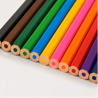FLOWood 12 crayons de couleur vibrants avec trou de suspension, boîte fenêtrée, application de couleur brillante et lisse, mine résistante à la casse pour le dessin artistique