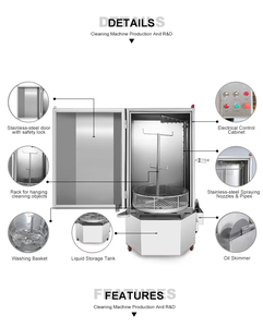 Nettoyeur haute pression électrique KER à chambre unique avec écrémeur d'huile pour pièces en métal, plastique et céramique - Certifié CE, réservoir <span class=keywords><strong>de</strong></span> 189 L, neuf - Product Image 4