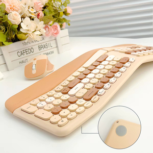 Kit clavier et souris sans fil ergonomique, ensemble clavier et souris multi-appareils, souris et clavier sans fil pour la maison, le bureau et le PC - Product Image 4