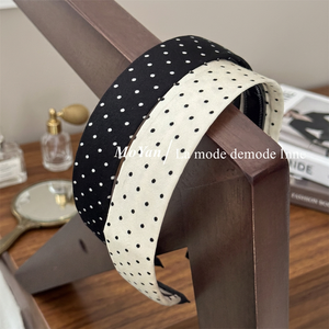 BINQING Bandeau Bohème Rétro à Petits Points Ondulés, Design Haute Couture, Tissu Fin, Géométrique, 13CM, pour Quotidien et Noël - Product Image 4
