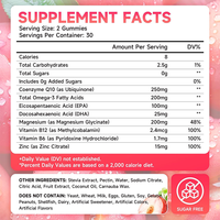Fabricant de compléments alimentaires GMP pour l'énergie cellulaire et les antioxydants, complément végétalien en gommes à la coenzyme Q10 et aux vitamines B6/B12 avec oméga-3