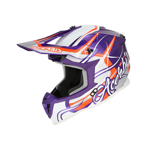 Casco da Moto Bitter Offroad Linear 22-06 Grafica Bianca - Product Image 1