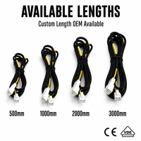Kabel Konektor Harness Daya Custom MX4.2mm 2Pin Male to Female dengan Selubung Nilon untuk Peralatan Catu Daya