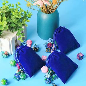 Wholesale Snack Sachet Souvenir Pocket Watch Wrapped Wedding Gift Blue <b>Drawstring</b> Velvet Bag for Jewelry - Product Image 6