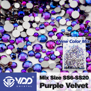 VDD-Diamantes de imitación de cristal de alta calidad, accesorios para decoración de uñas DIY, piedra brillante <span class=keywords><strong>con</strong></span> reverso plano, nuevo color, tamaño mixto, tamaño de la mezcla, - Product Image 3
