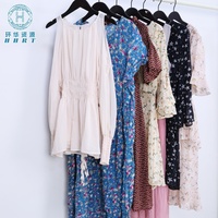 Vestidos de Seda de Verano Usados al por Mayor, Vestidos de Mujer de Alta Calidad, Lote de Satén Suave Charmeuse en Tallas Mixtas para Exportación