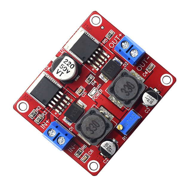 CA-2577 LM2596S 3A Step Down/Up DC-DC Automatic Voltage Regulation Module Board Mount Solar Panel Compatible Converter