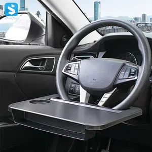 Gran oferta de accesorios interiores, bandeja multifunción para volante de coche, estante de almacenamiento con mesa de comedor y relleno de huecos para coche